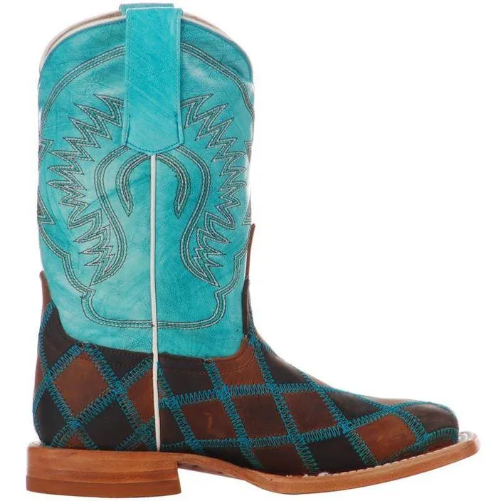 Horse Power Insane In the Membrane Patchwork Western Boot