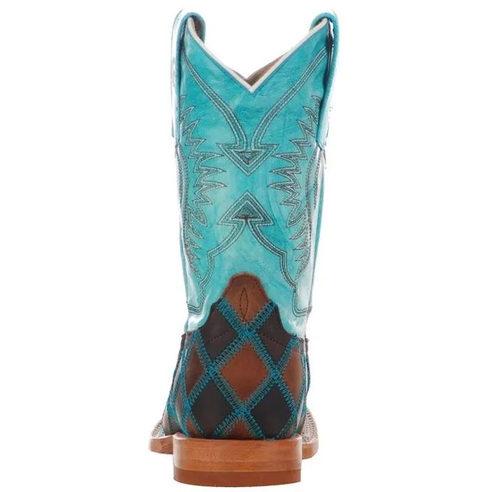 Horse Power Insane In the Membrane Patchwork Western Boot