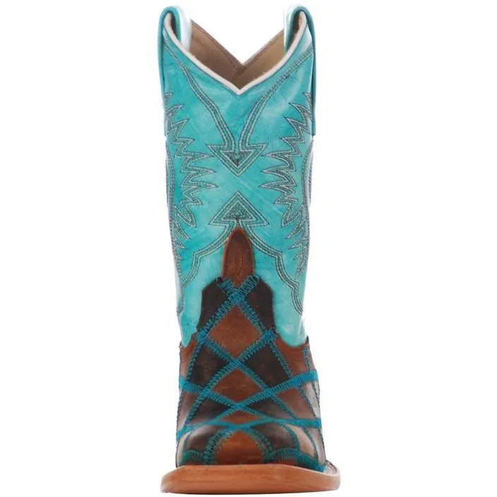 Horse Power Insane In the Membrane Patchwork Western Boot