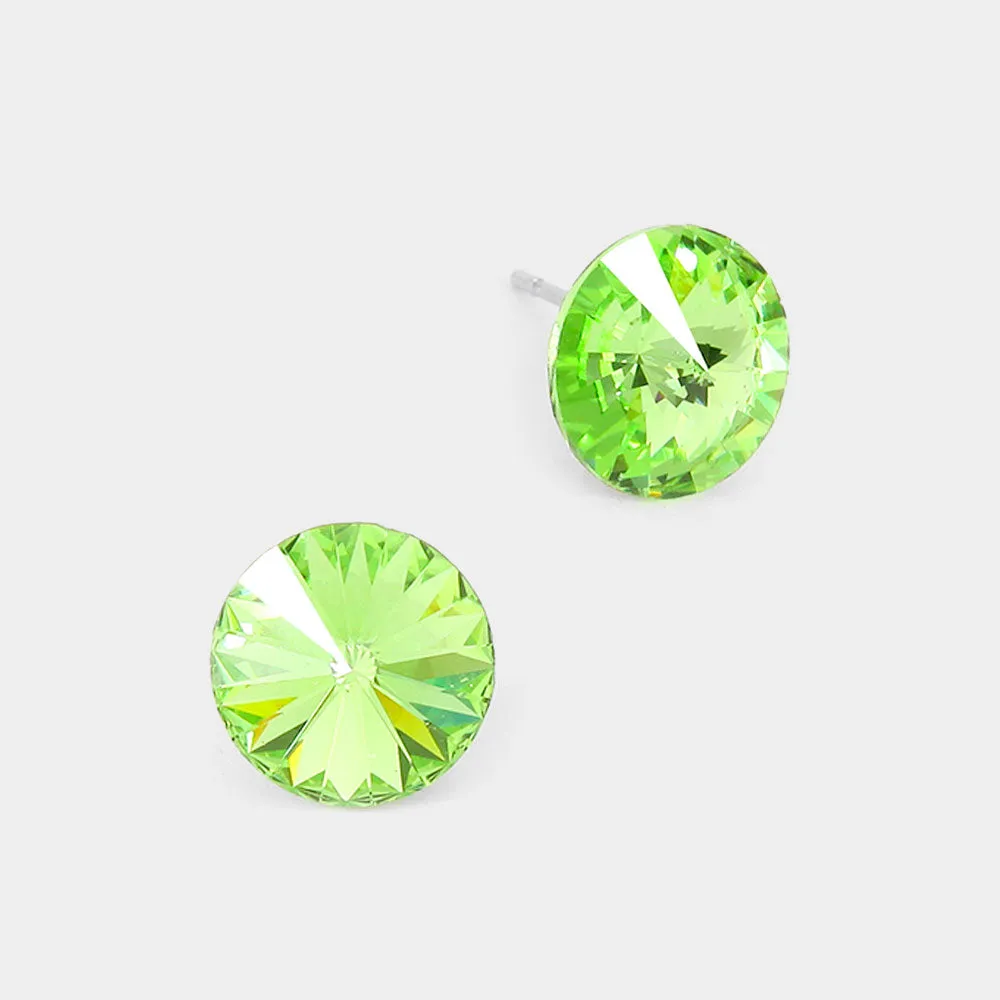 iLLASPARKZ 10mm Round Crystal Stud Earrings