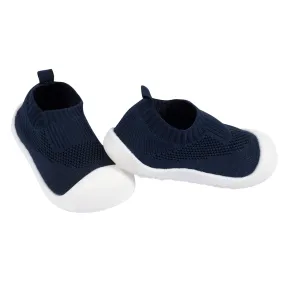 Infant & Toddler Netural Navy Stretchy Knit Slip-On Sneaker