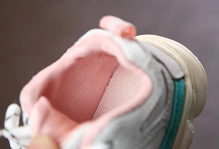 Infant Casual Running Shoes Sneaker Green Pink