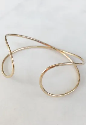 Infiniti Cuff - 14K Gold size small