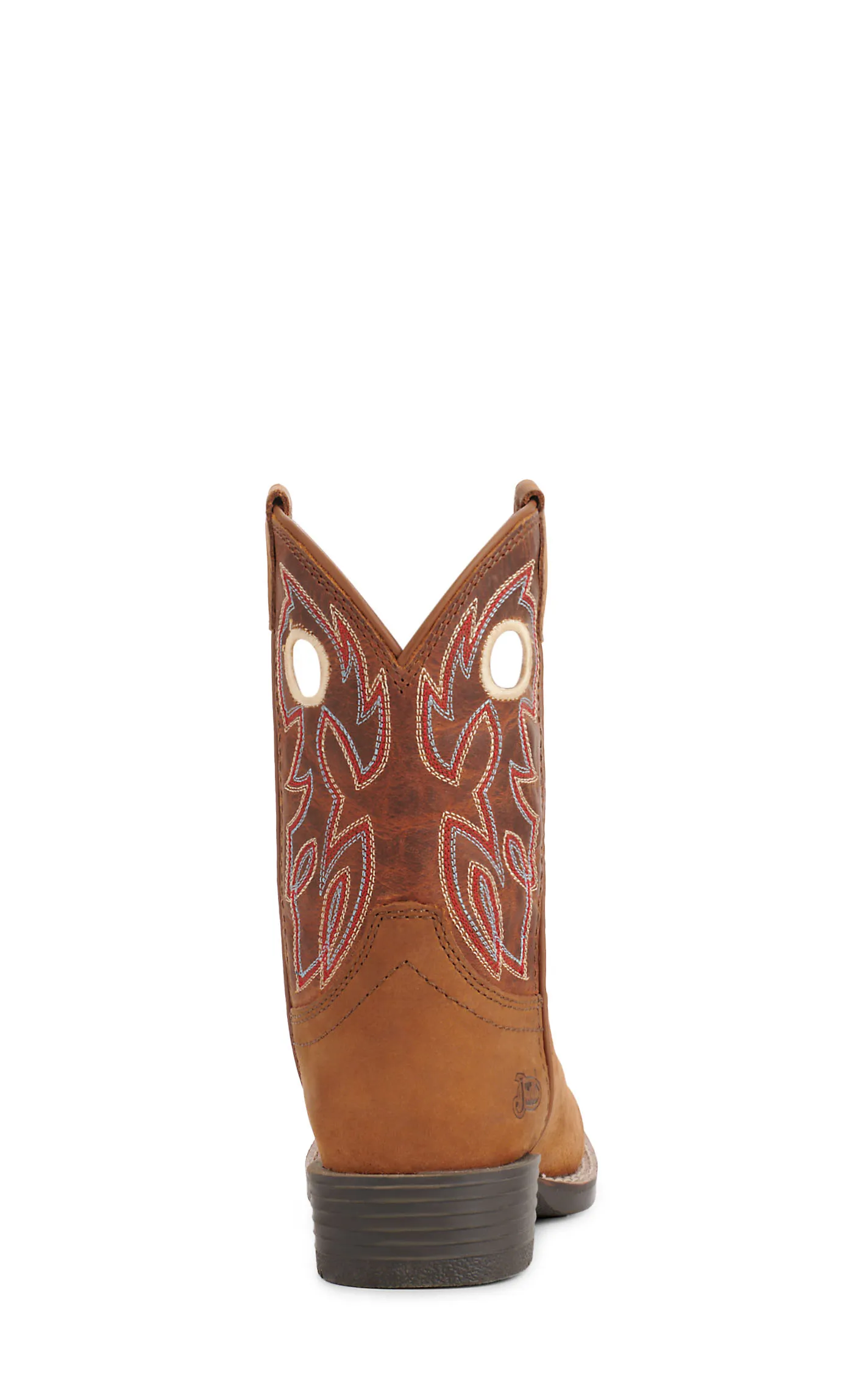 Justin Kids Bowline Junior Brown and Sunset Brown Wide Square Toe Cowboy Boots