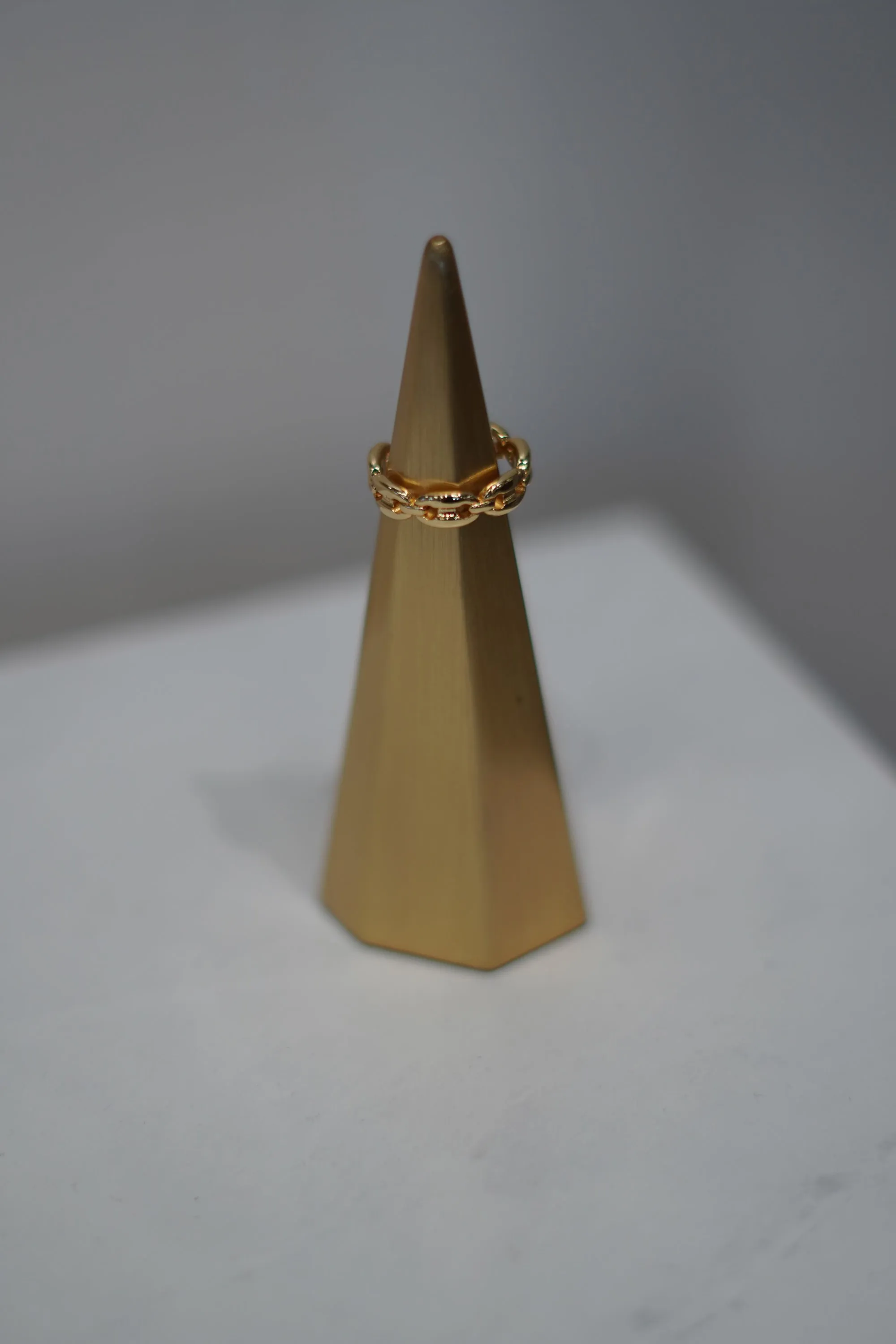 Katie 18K Gold Chain Regate Scarf Stack ring