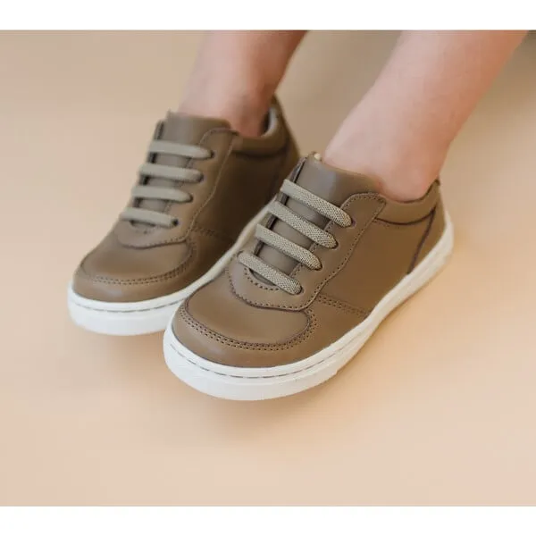 L'Amour Grayson Elastic Lace Sneaker, Mocha