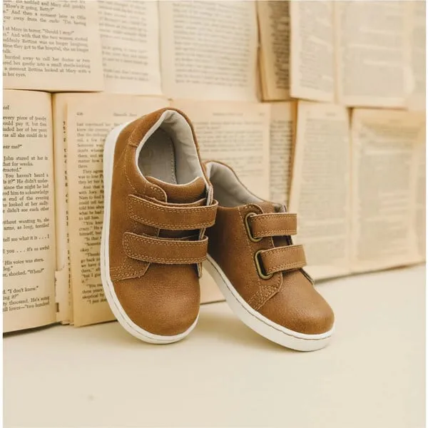 L'Amour Kyle Double Velcro Sneaker, Chestnut