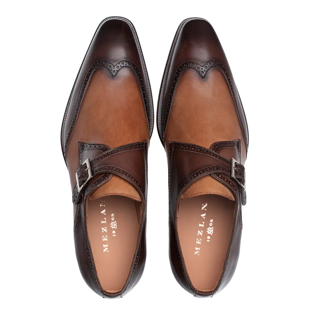 Leather Wing Tip Monk Strap