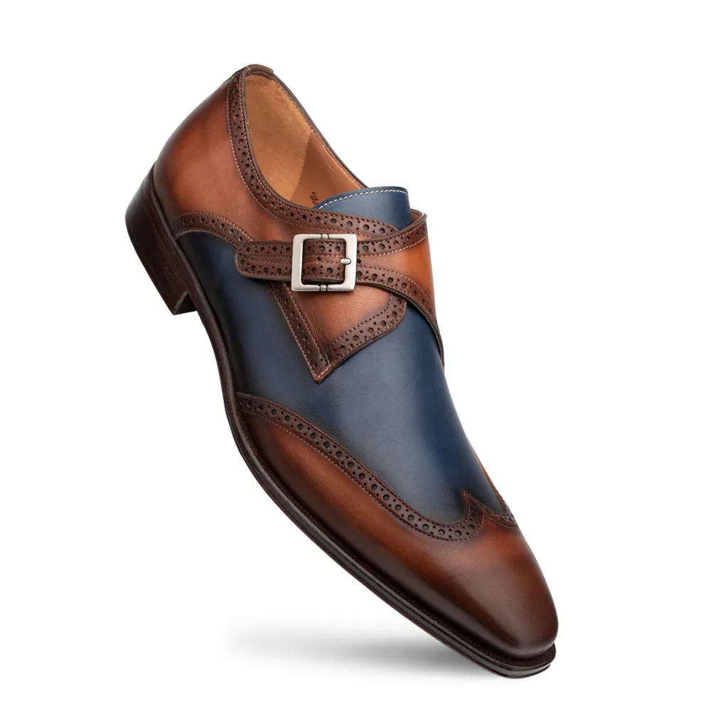 Leather Wing Tip Monk Strap