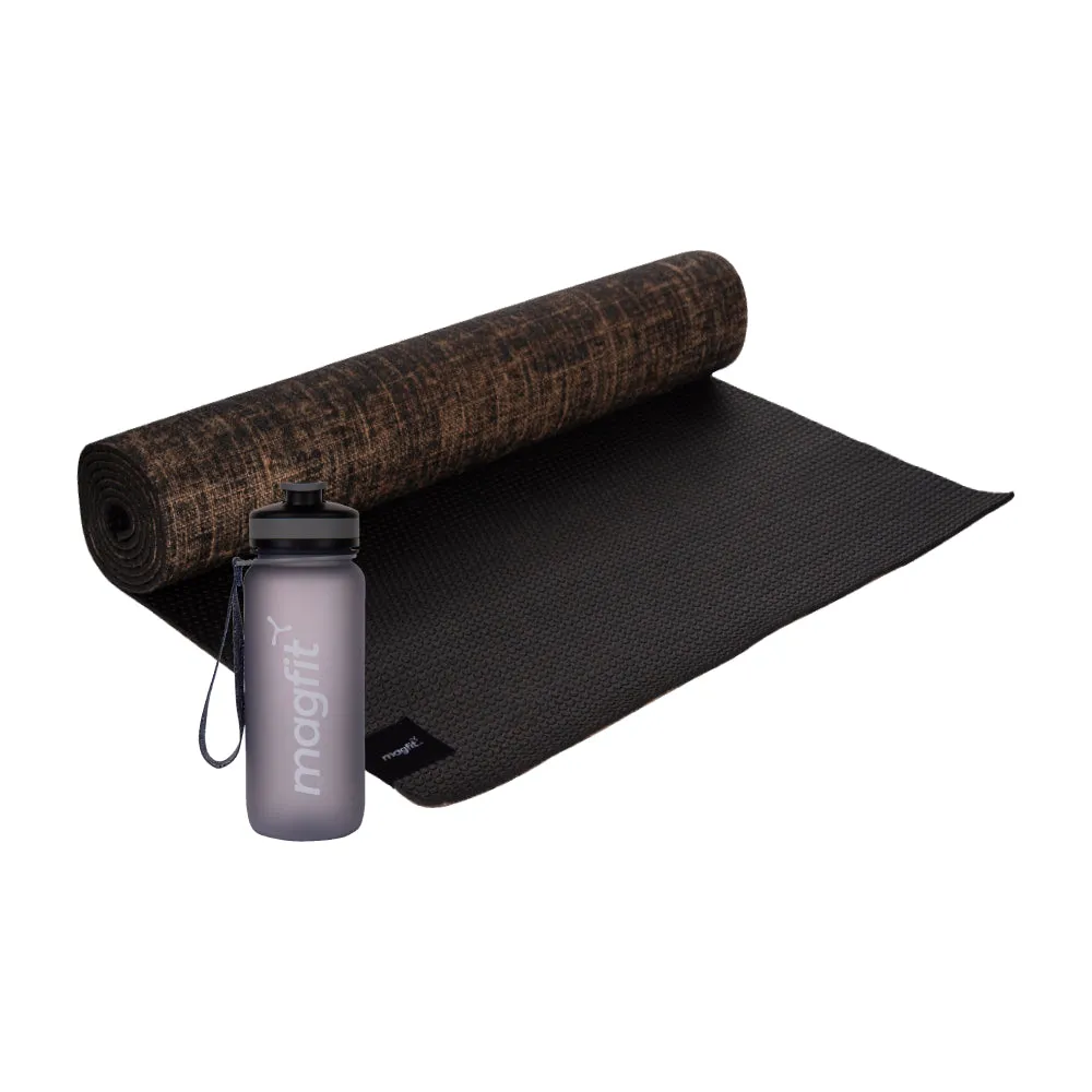 MagFit Jute Yoga Mat (5MM) + Pop Bottle