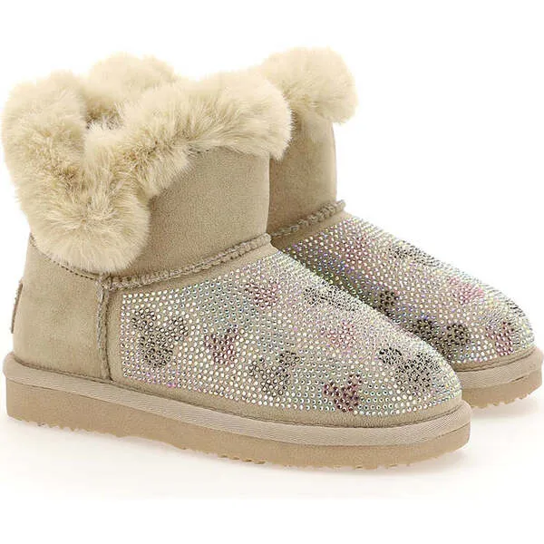 Master of Arts Microstud Mickey Winter Boots, Beige