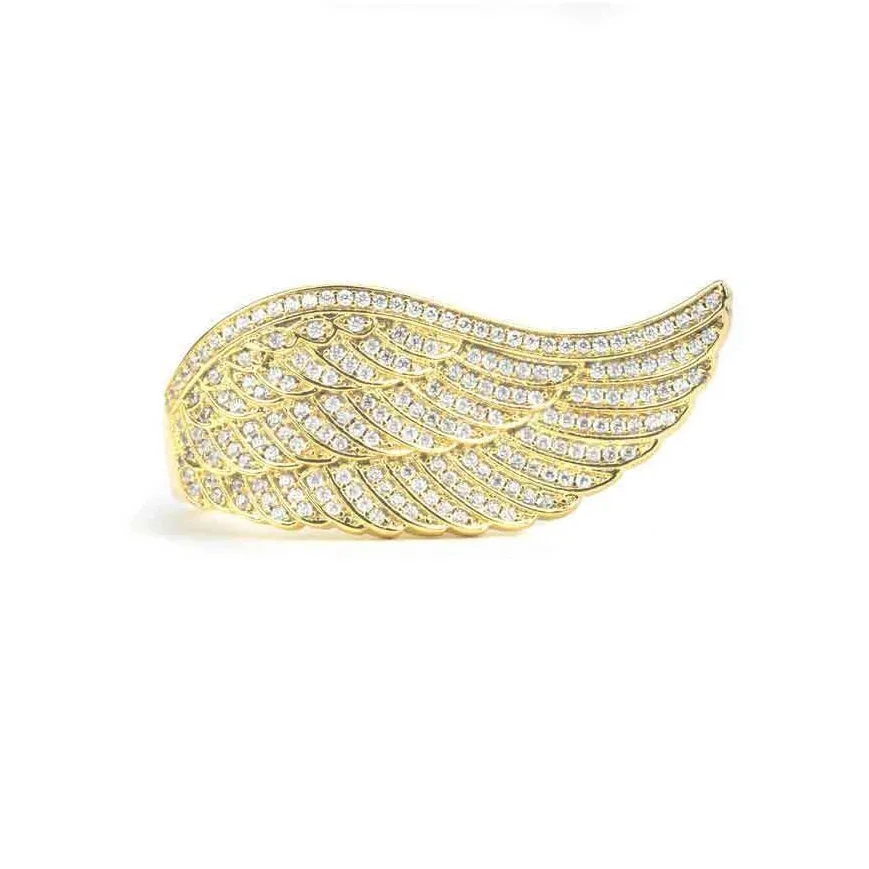 Men's Diamond Angel Wing Ring