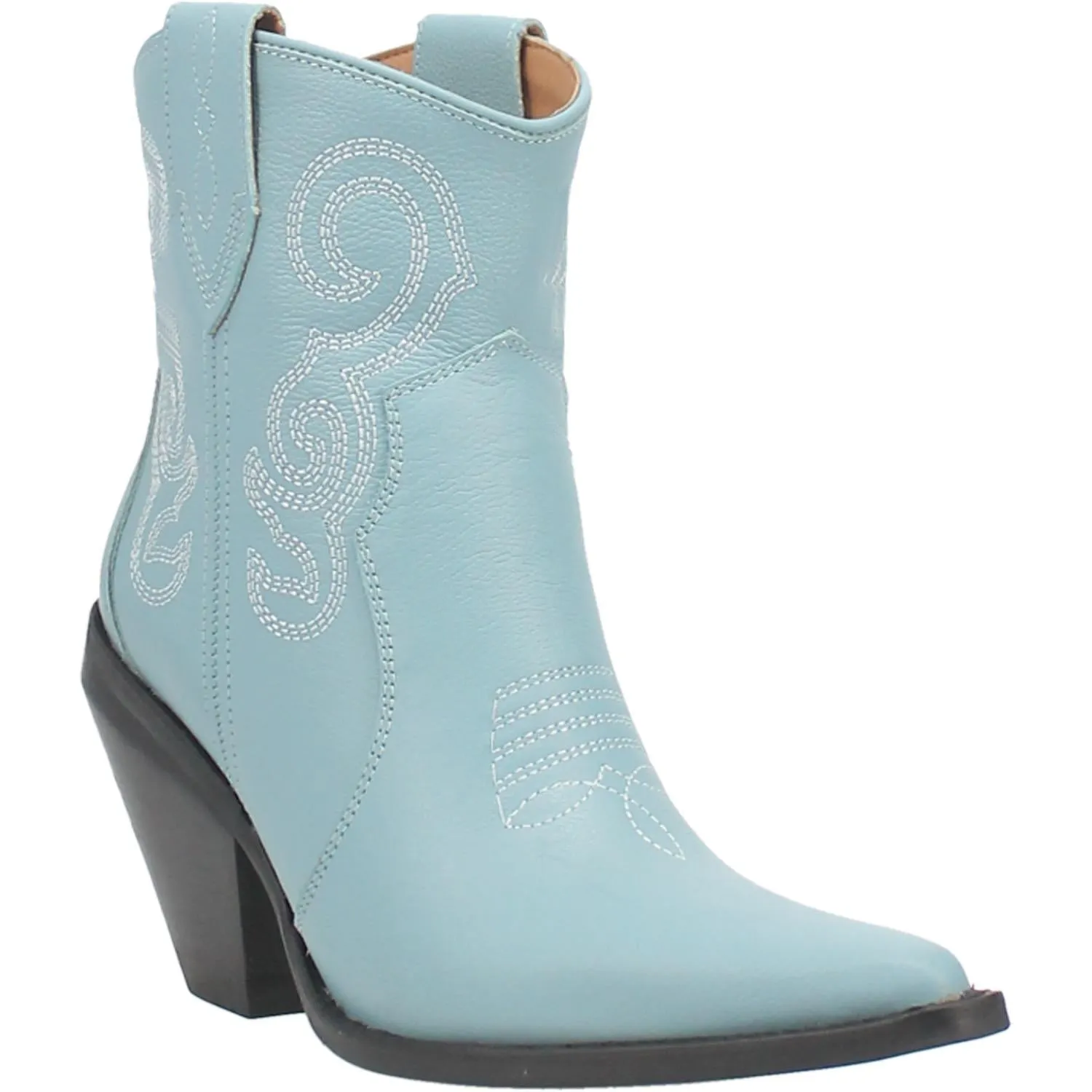 Model Shoes Size 9 | Dingo | Pretty N Prissy Leather Bootie in Blue *DISCONTINUED*