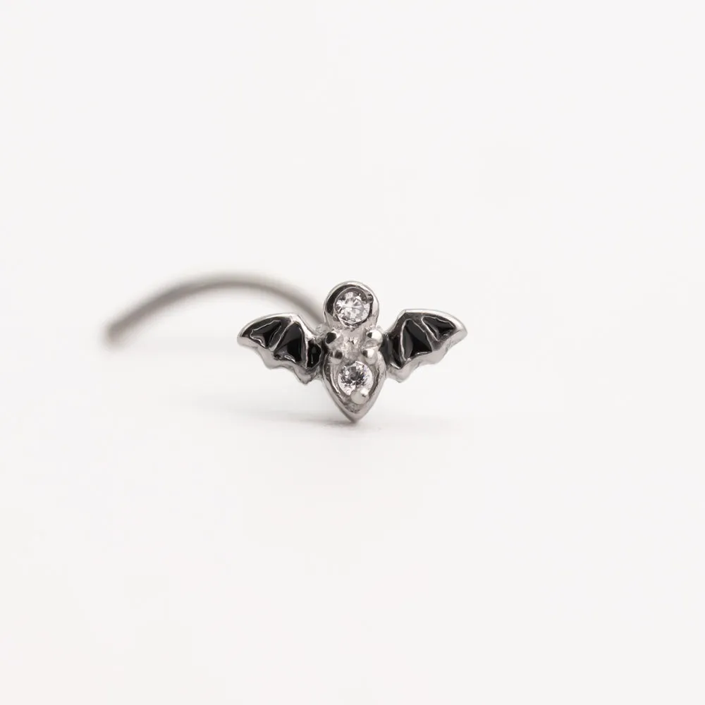 Nocturnal Wing Gothic Bat Nose Stud