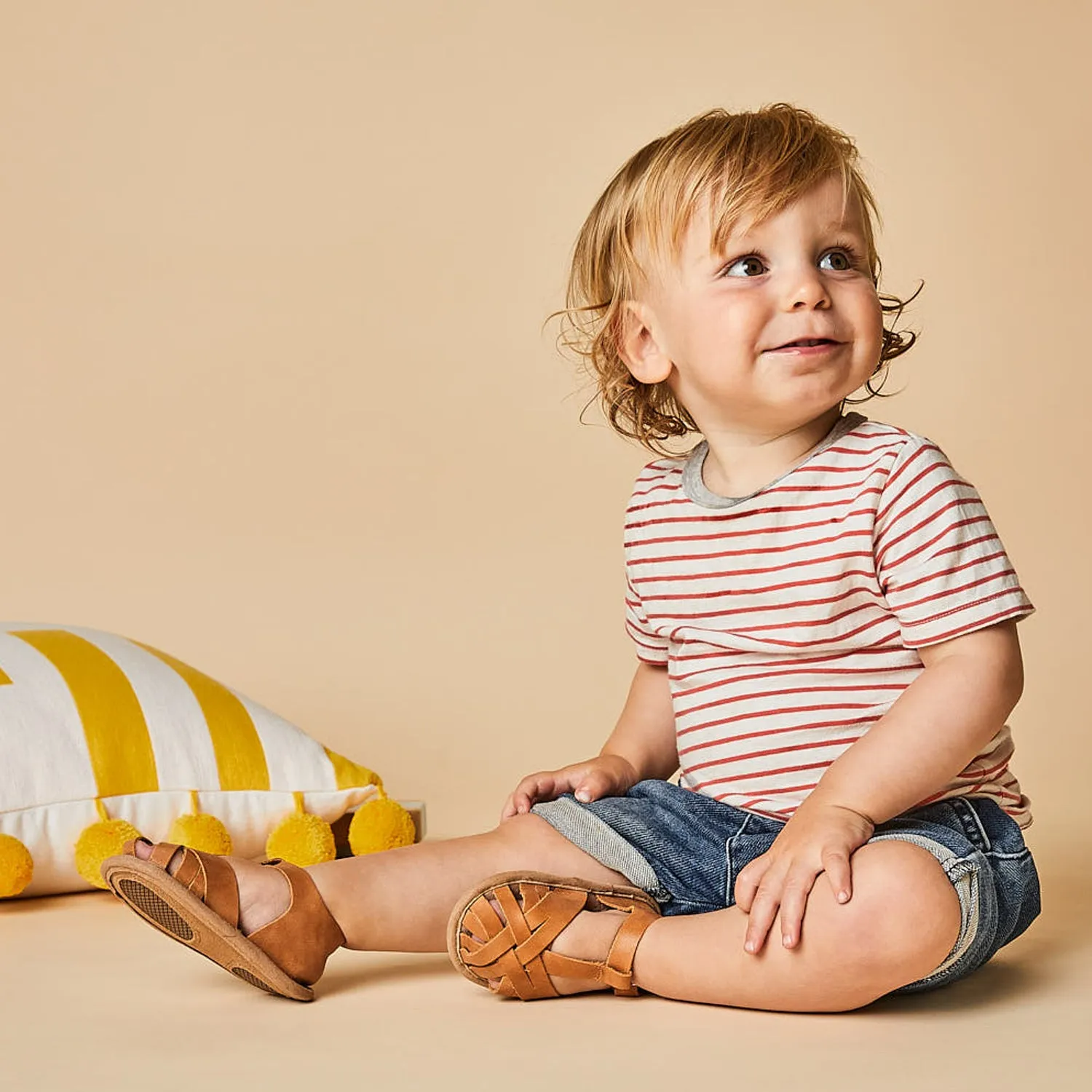 Nutmeg Wax Leather Baby Sandal