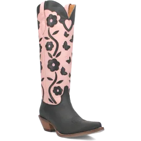 Online Exclusive | Dingo | Goodness Gracious Leather Boot in Black and Pink  **PREORDER