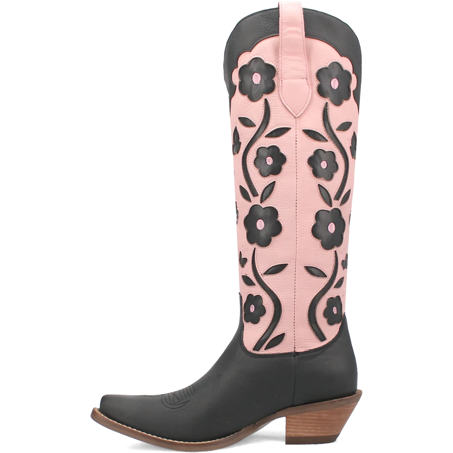 Online Exclusive | Dingo | Goodness Gracious Leather Boot in Black and Pink  **PREORDER