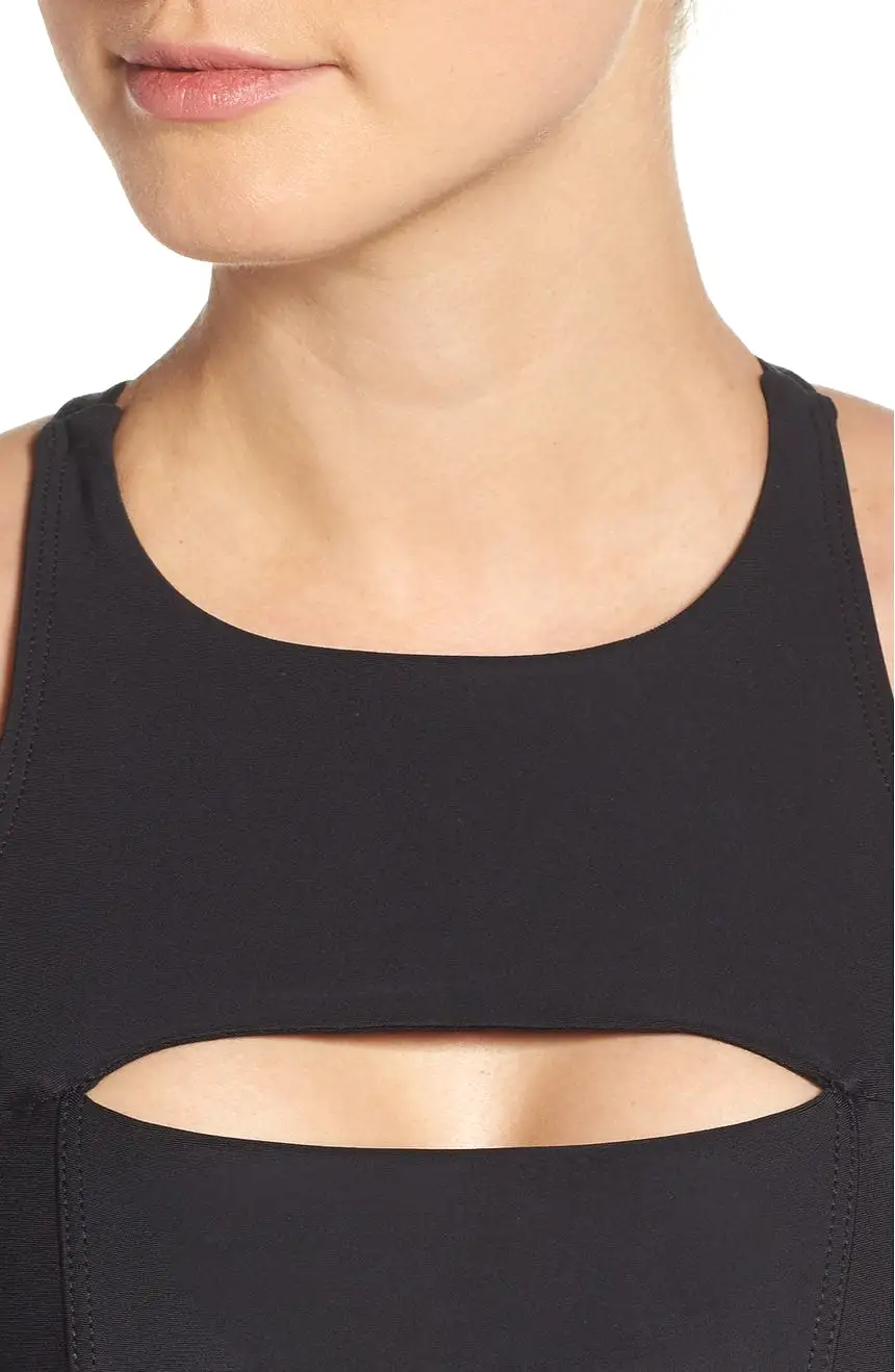 Onzie Open Heart Bra Black