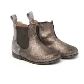 Pepe Shoes Ankel Boots In Laminated Leather, Copper