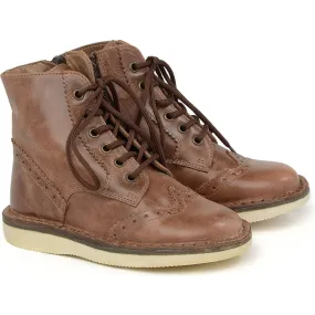 Pepe Shoes Lace-Up Ankle Boots, Brown