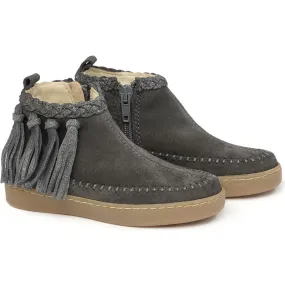 Pepe Shoes Side-Zip Ankle Boots, Charcoal