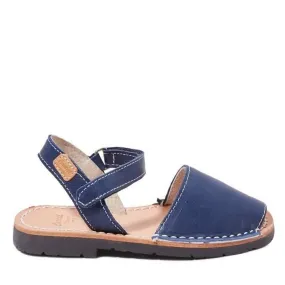 Plain Leather Menorcan Sandal For Kids - Iker 1002 Ciervo