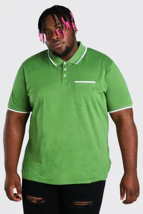 Plus Size Polo With Trim