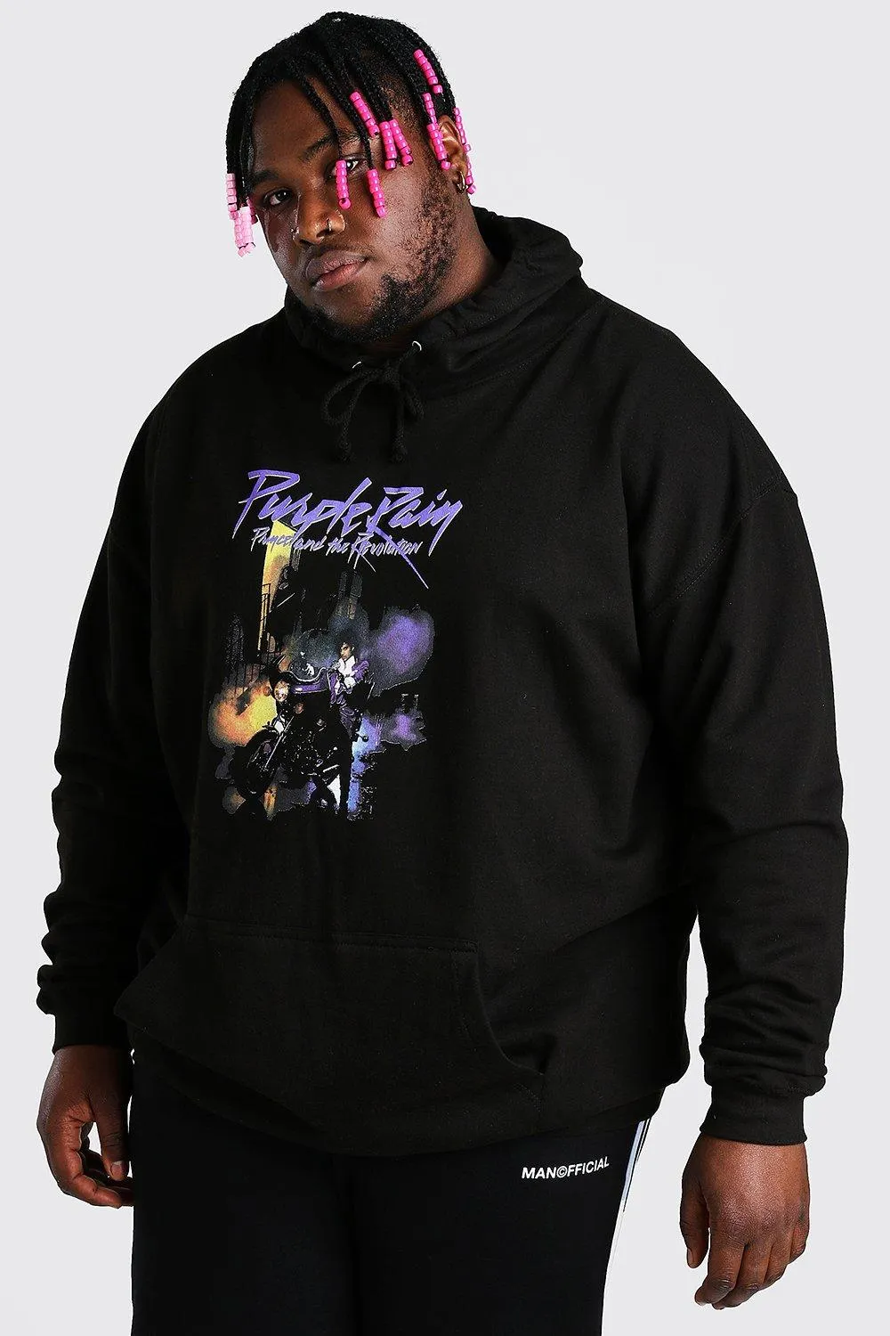 Plus Size Purple Rain License Hoodie