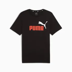 Puma 67923526 Mens Ess+ 2 Col Logo Tee Black/Red