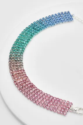 Rainbow Rhinestone Bracelet