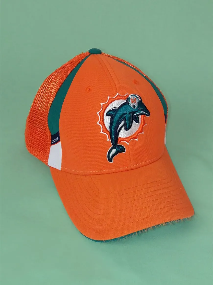 REEBOK Miami Dolphins NFL Football Baseball Hat - size L/XL