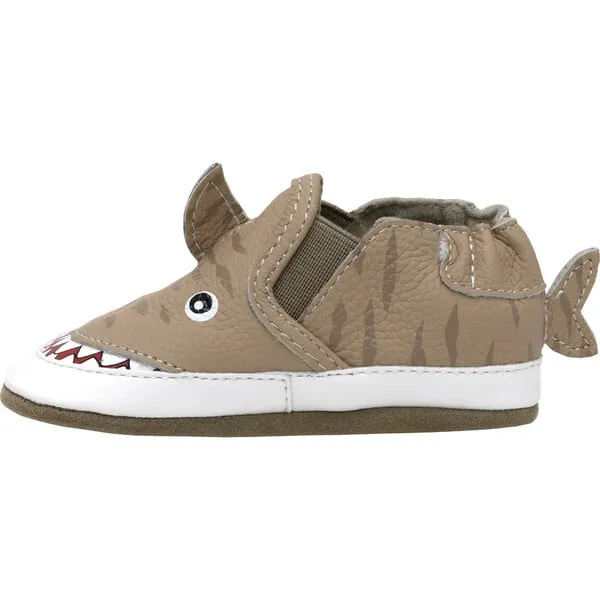 Robeez Tiger Shark Booties, Tan