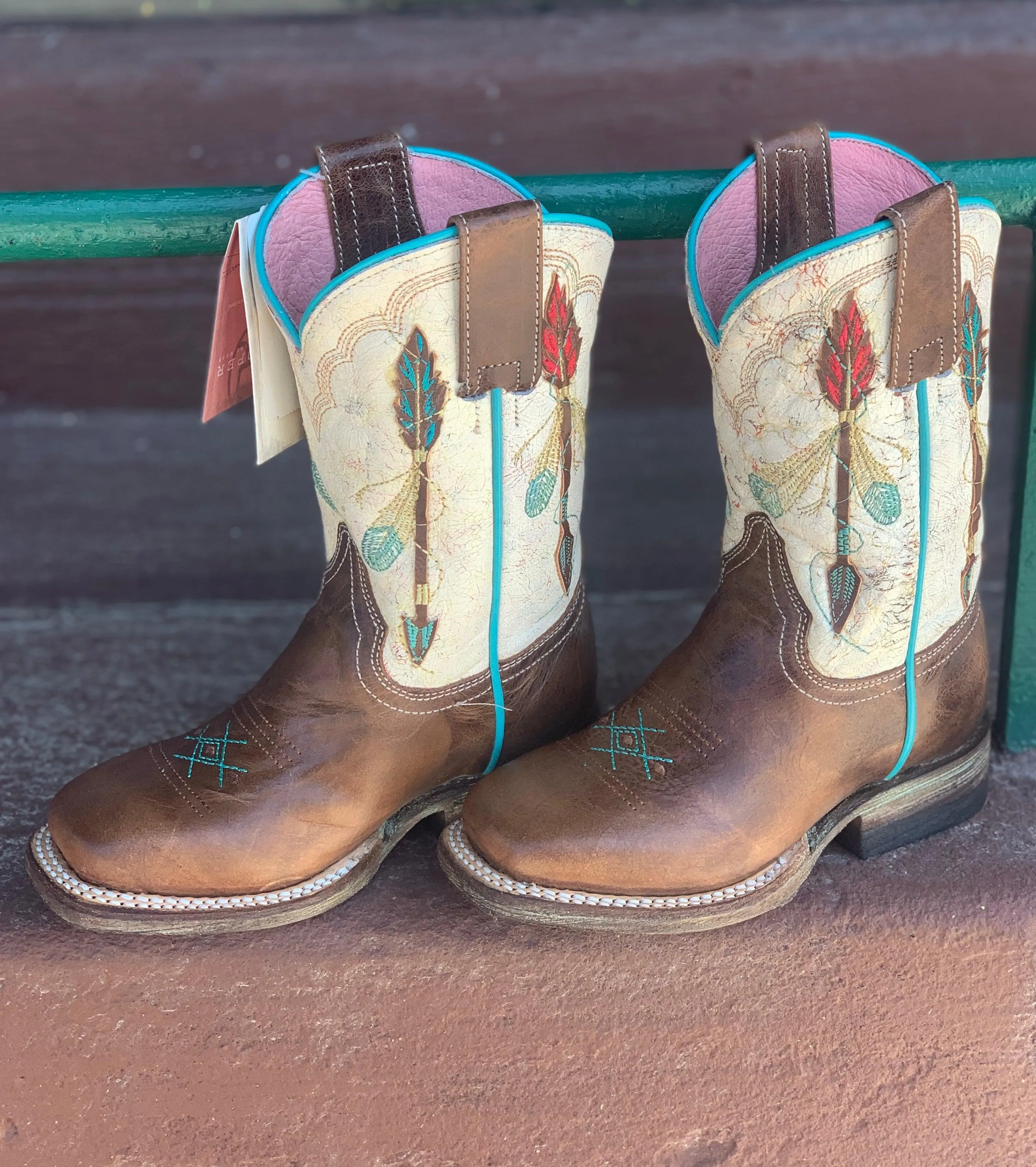 Roper Girl's Arrow Square Toe Cowgirl Boots 7023-8287