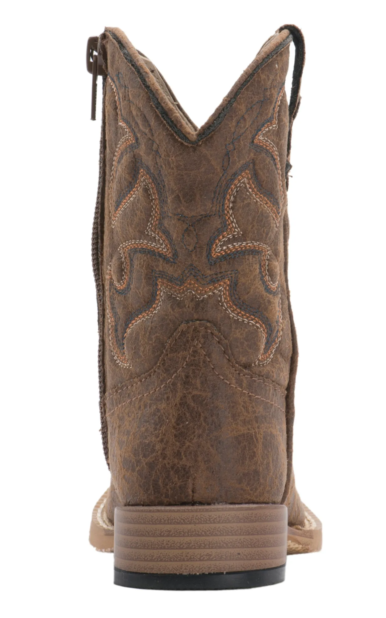 Roper Toddler Distressed Brown Square Toe Cowboy Boots