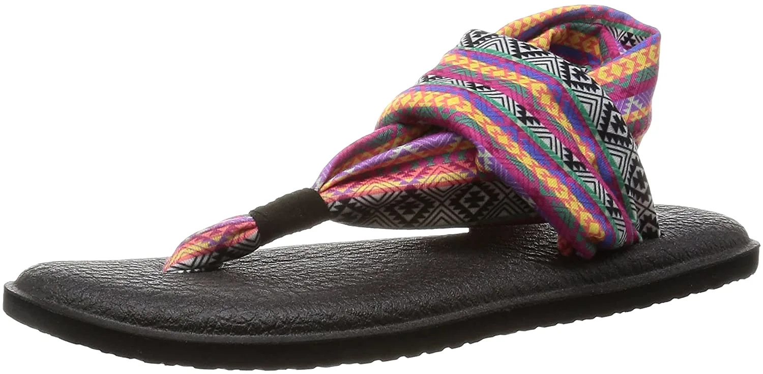 Sanuk Yoga Sling 2 Prints Magenta / Multi Tribal Stripe Sandals - Women's