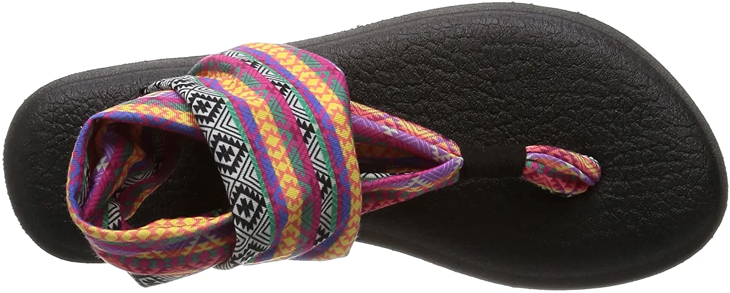 Sanuk Yoga Sling 2 Prints Magenta / Multi Tribal Stripe Sandals - Women's