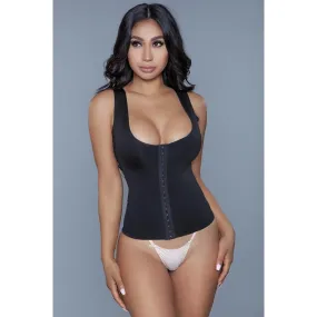 Seamless Top Body Shaper With Hook And Eye Closure.