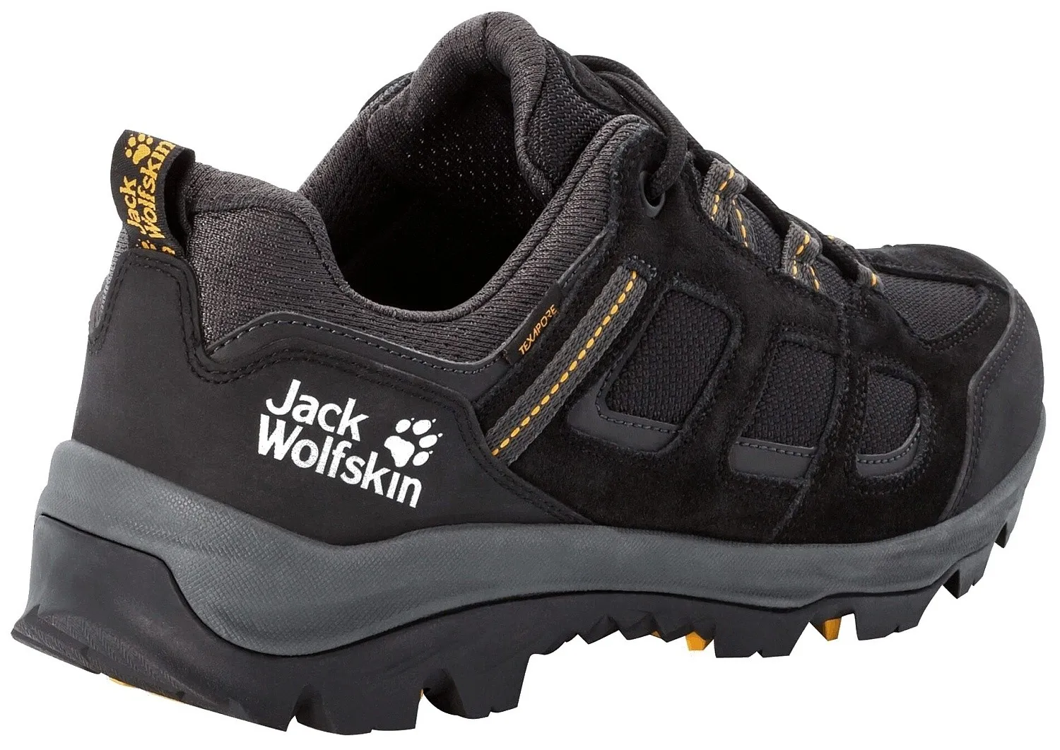 shoes Jack Wolfskin Vojo 3 Texapore Low M - Black/Burly Yellow XT - men´s