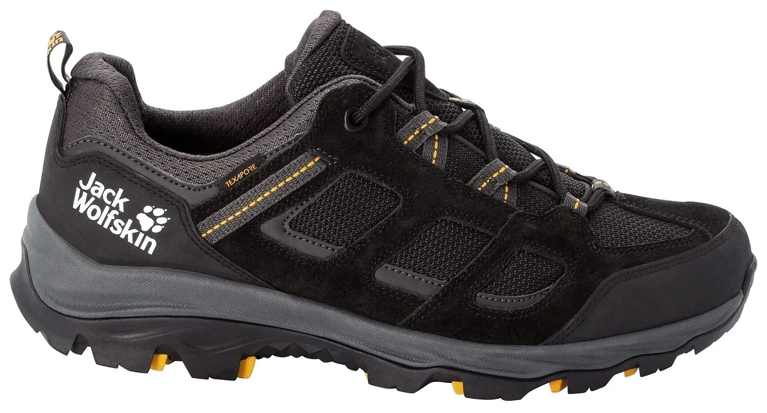 shoes Jack Wolfskin Vojo 3 Texapore Low M - Black/Burly Yellow XT - men´s