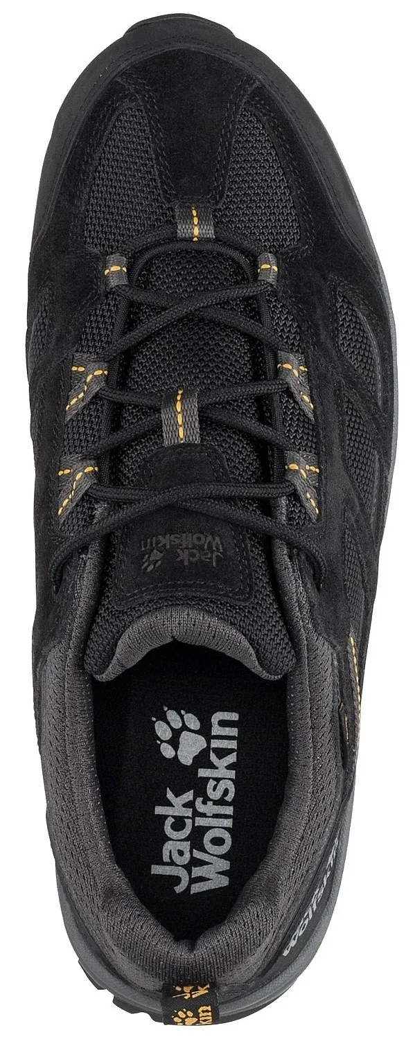 shoes Jack Wolfskin Vojo 3 Texapore Low M - Black/Burly Yellow XT - men´s