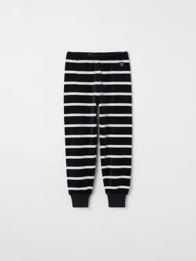 Striped Velour Kids Leggings