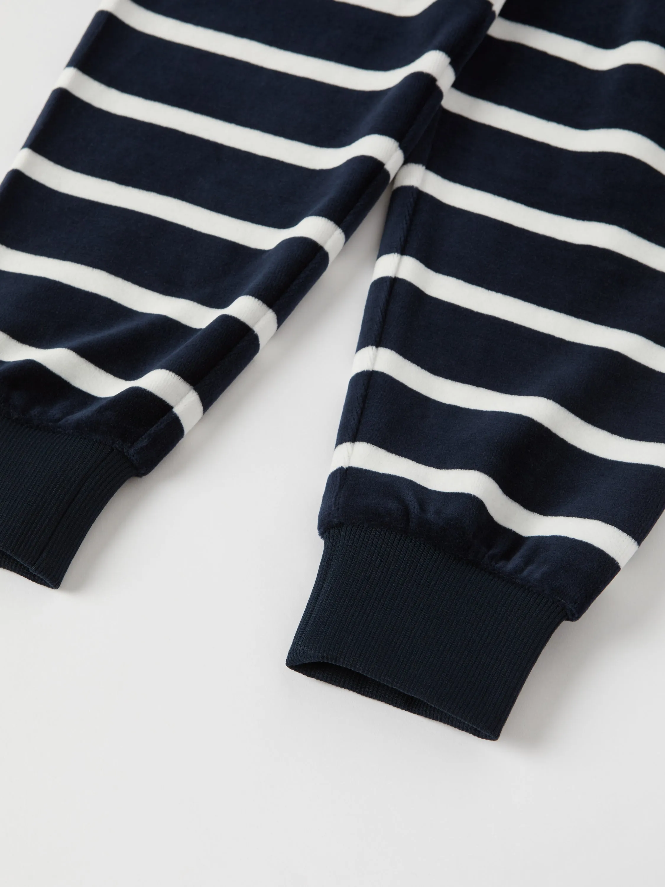 Striped Velour Kids Leggings