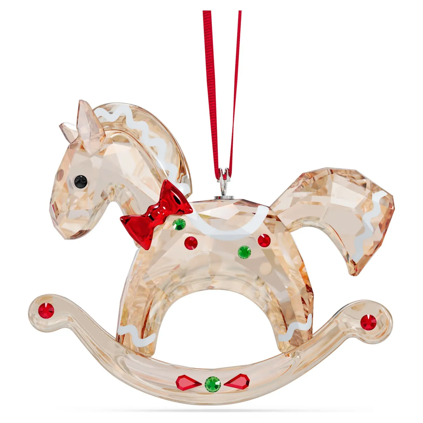 Swarovski Holiday Cheers Gingerbread Rocking Horse Ornament - 5627608