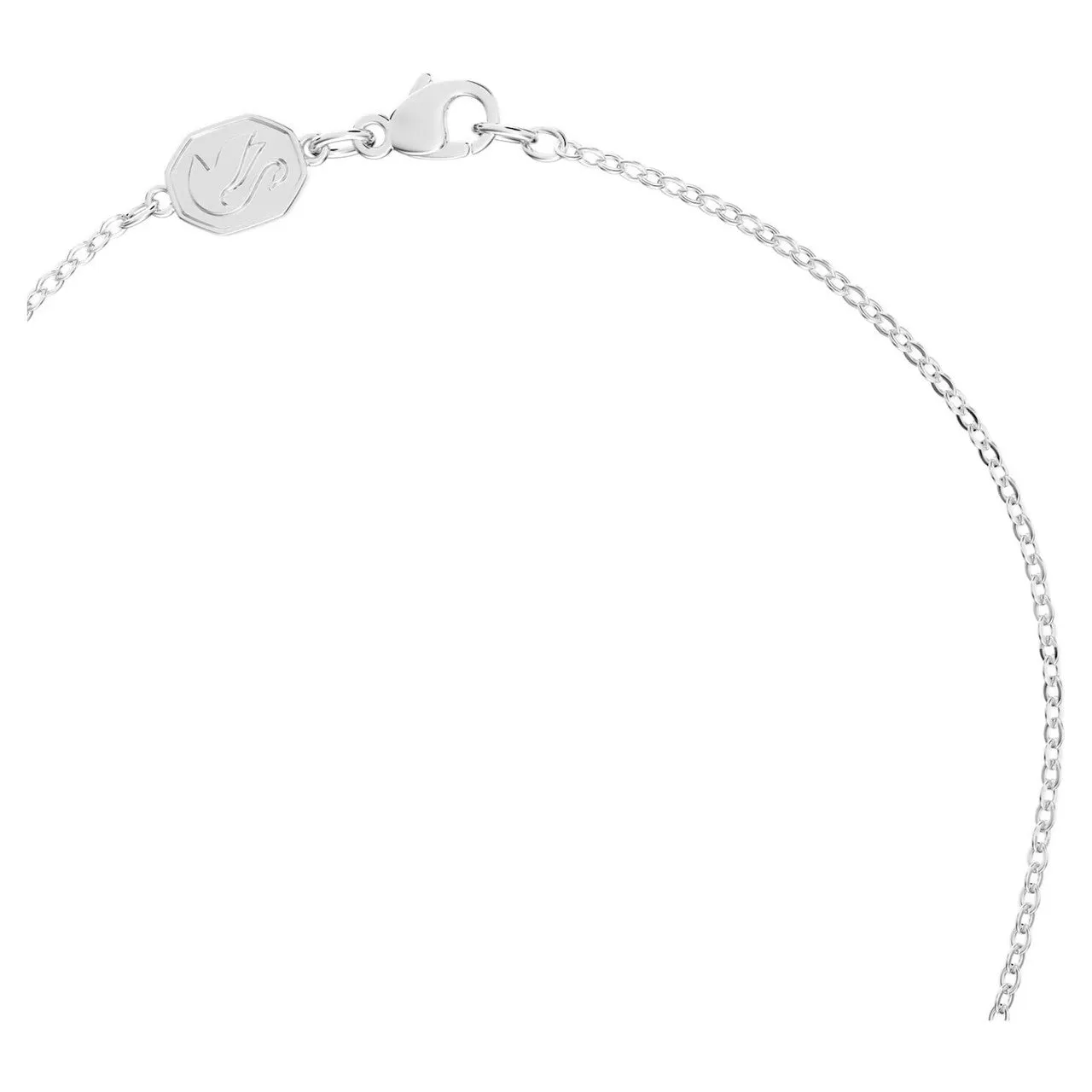 Swarovski Signum Y Necklace Swan, Blue, Rhodium Plated -5628544