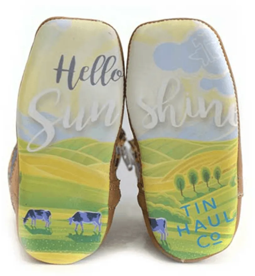 Tin Haul Infant Sunny Square Toe Sunflower Cowgirl Boots 0007-1684