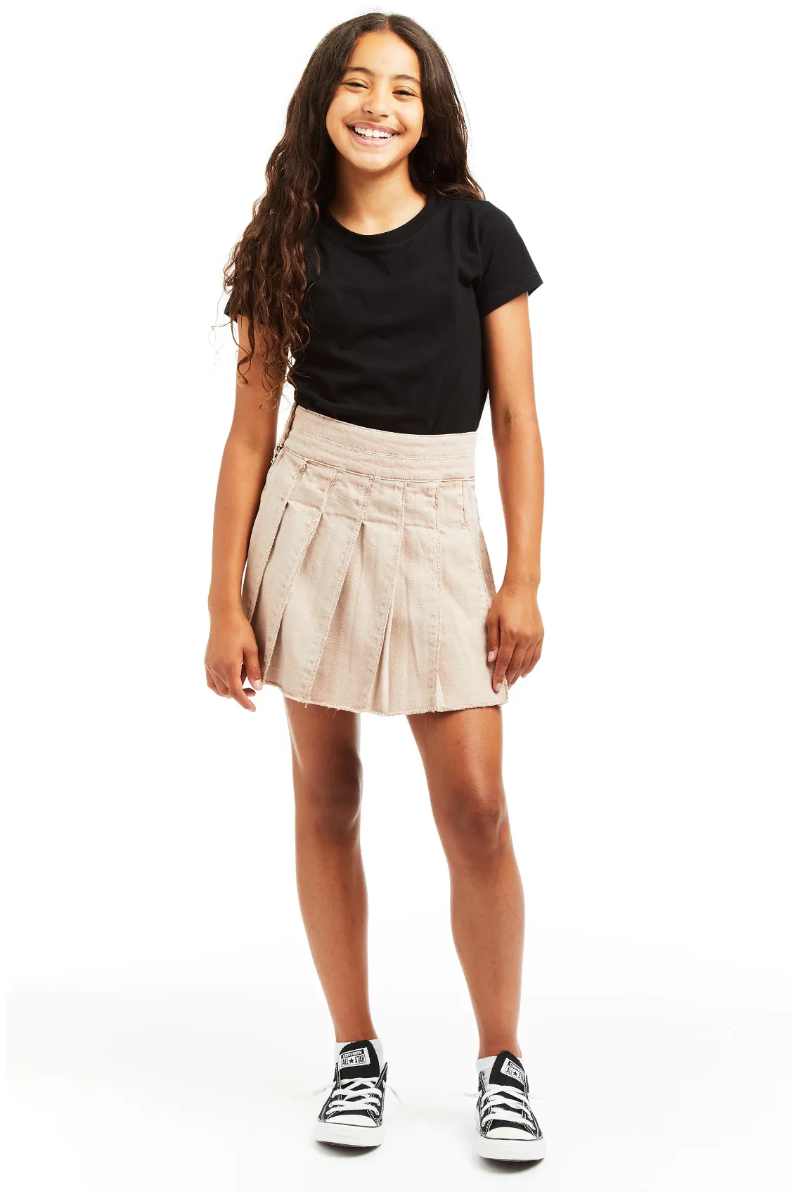 Tractr Girl Pink Pleated Tennis Skirt