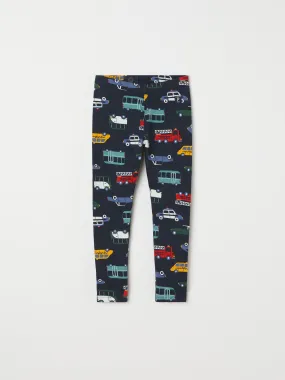 Vehicle Print Kids Leggings