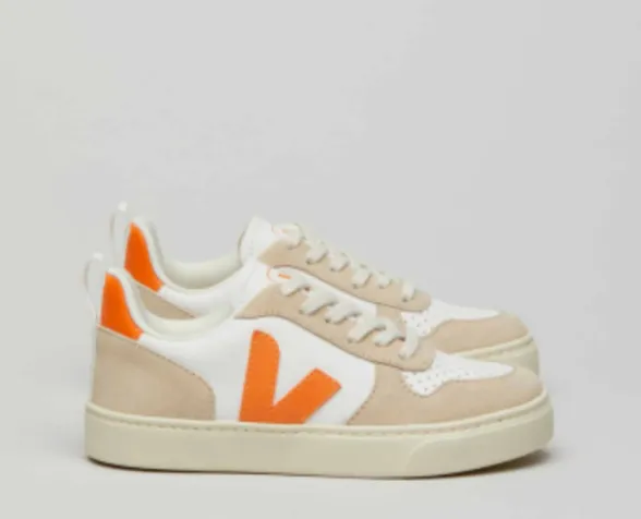 Veja White Fury Orange Lace Sneaker