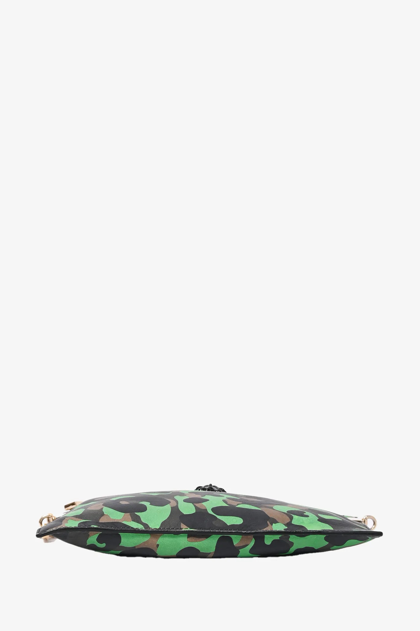 Versace Camoflauge Leather Medusa Gold Chain Crossbody Bag