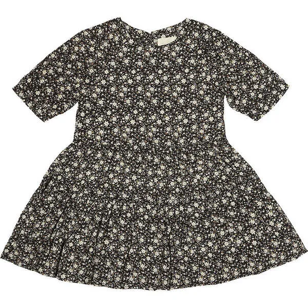 Vignette Alice Ditsy Floral Print 2-Tiered Peasant Dress, Midnight